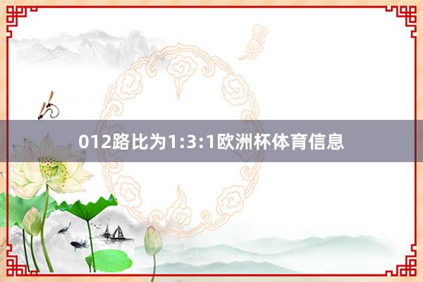 012路比为1:3:1欧洲杯体育信息