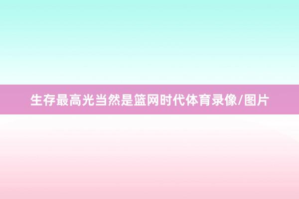 生存最高光当然是篮网时代体育录像/图片