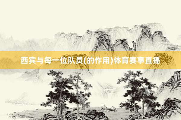 西宾与每一位队员(的作用)体育赛事直播