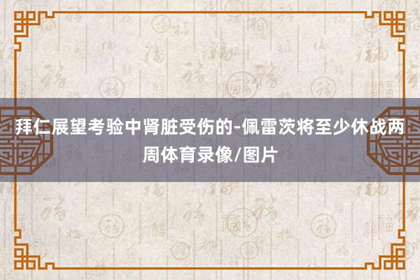 拜仁展望考验中肾脏受伤的-佩雷茨将至少休战两周体育录像/图片