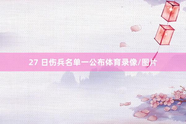 27 日伤兵名单一公布体育录像/图片