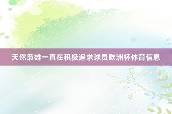 天然枭雄一直在积极追求球员欧洲杯体育信息