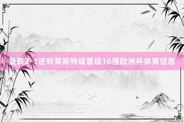曼联2-1逆转莱斯特城晋级16强欧洲杯体育信息