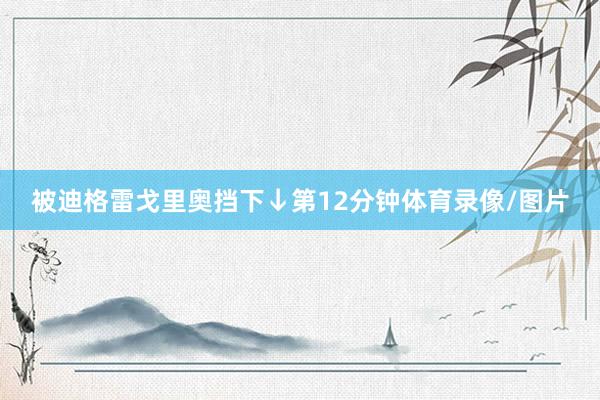 被迪格雷戈里奥挡下↓第12分钟体育录像/图片