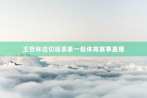 王哲林迫切端景象一般体育赛事直播
