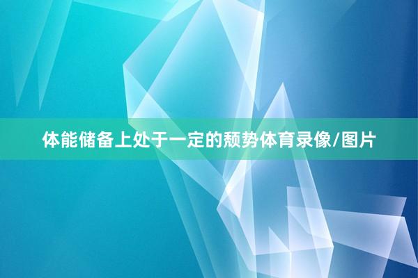 体能储备上处于一定的颓势体育录像/图片