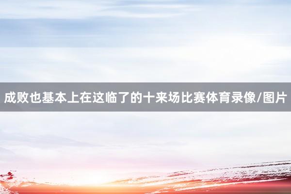 成败也基本上在这临了的十来场比赛体育录像/图片