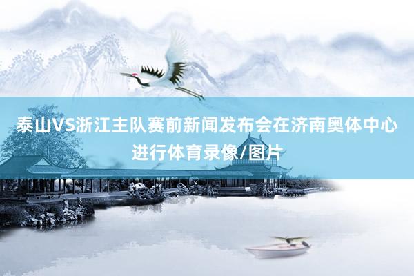 泰山VS浙江主队赛前新闻发布会在济南奥体中心进行体育录像/图片