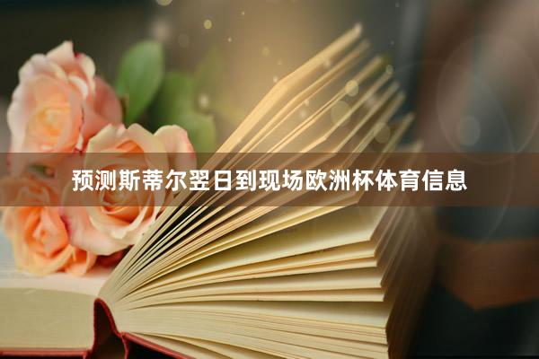 预测斯蒂尔翌日到现场欧洲杯体育信息
