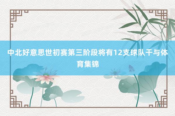 中北好意思世初赛第三阶段将有12支球队干与体育集锦