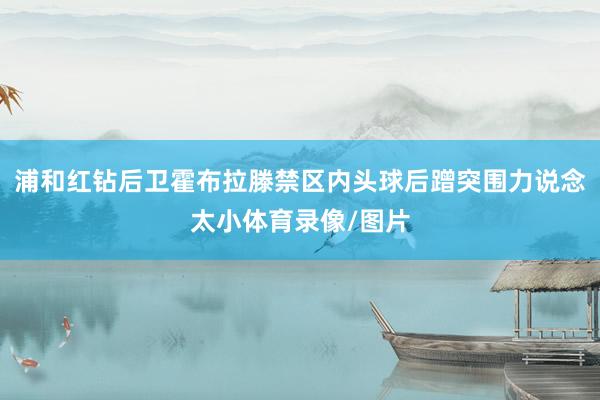 浦和红钻后卫霍布拉滕禁区内头球后蹭突围力说念太小体育录像/图片