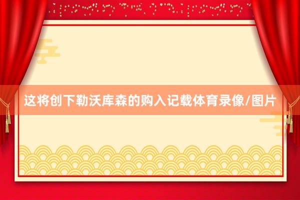 这将创下勒沃库森的购入记载体育录像/图片