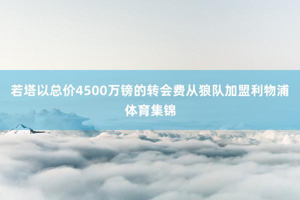 若塔以总价4500万镑的转会费从狼队加盟利物浦体育集锦