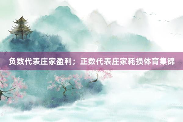 负数代表庄家盈利；正数代表庄家耗损体育集锦