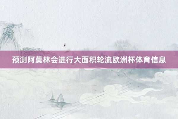 预测阿莫林会进行大面积轮流欧洲杯体育信息
