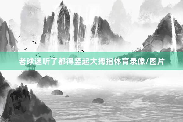 老球迷听了都得竖起大拇指体育录像/图片