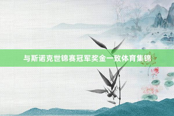 与斯诺克世锦赛冠军奖金一致体育集锦