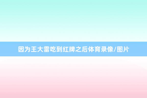 因为王大雷吃到红牌之后体育录像/图片