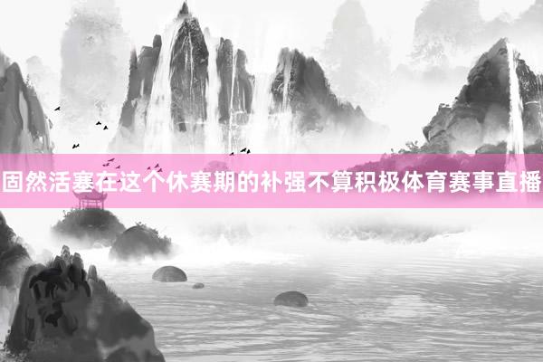 固然活塞在这个休赛期的补强不算积极体育赛事直播