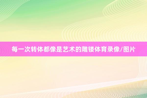 每一次转体都像是艺术的雕镂体育录像/图片
