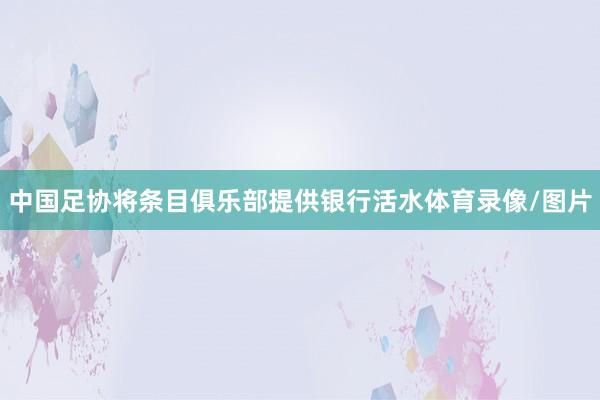 中国足协将条目俱乐部提供银行活水体育录像/图片