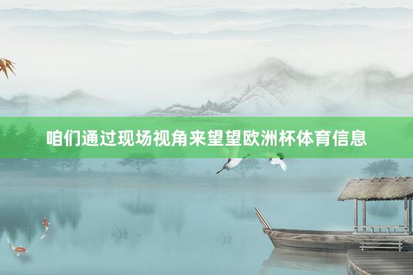 咱们通过现场视角来望望欧洲杯体育信息