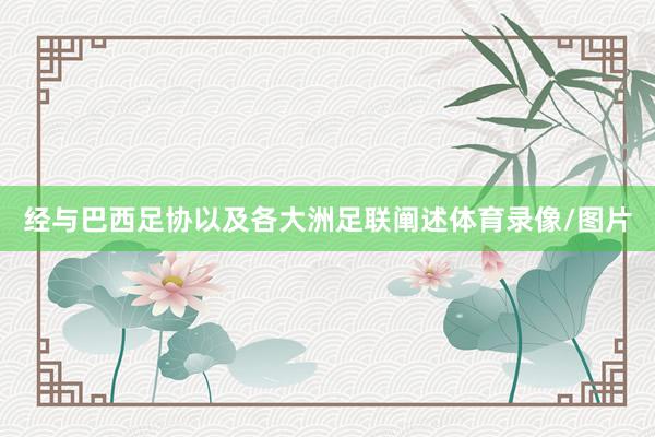 经与巴西足协以及各大洲足联阐述体育录像/图片