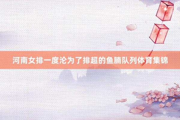 河南女排一度沦为了排超的鱼腩队列体育集锦