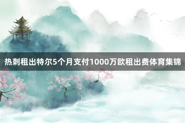 热刺租出特尔5个月支付1000万欧租出费体育集锦