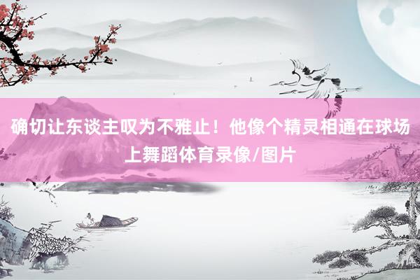 确切让东谈主叹为不雅止！他像个精灵相通在球场上舞蹈体育录像/图片