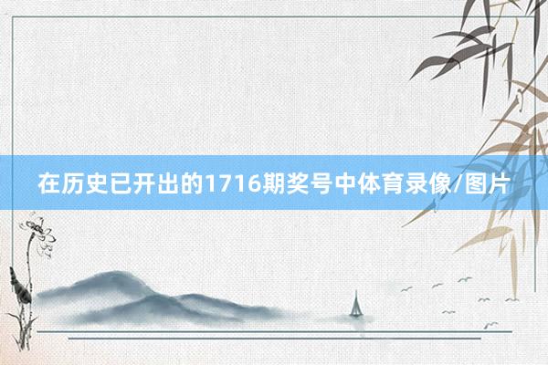 在历史已开出的1716期奖号中体育录像/图片