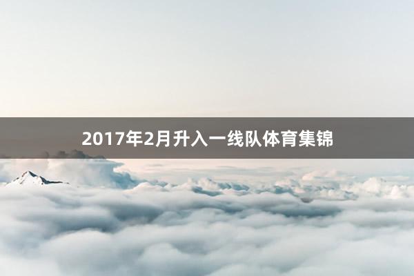 2017年2月升入一线队体育集锦